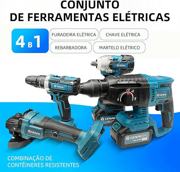 Kit de Ferramentas 4 em 1 Multifuncional Portátil - Black Friday