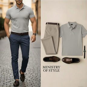 Social KIT 1 Gola Polo + 1 Calça Sarja Premium