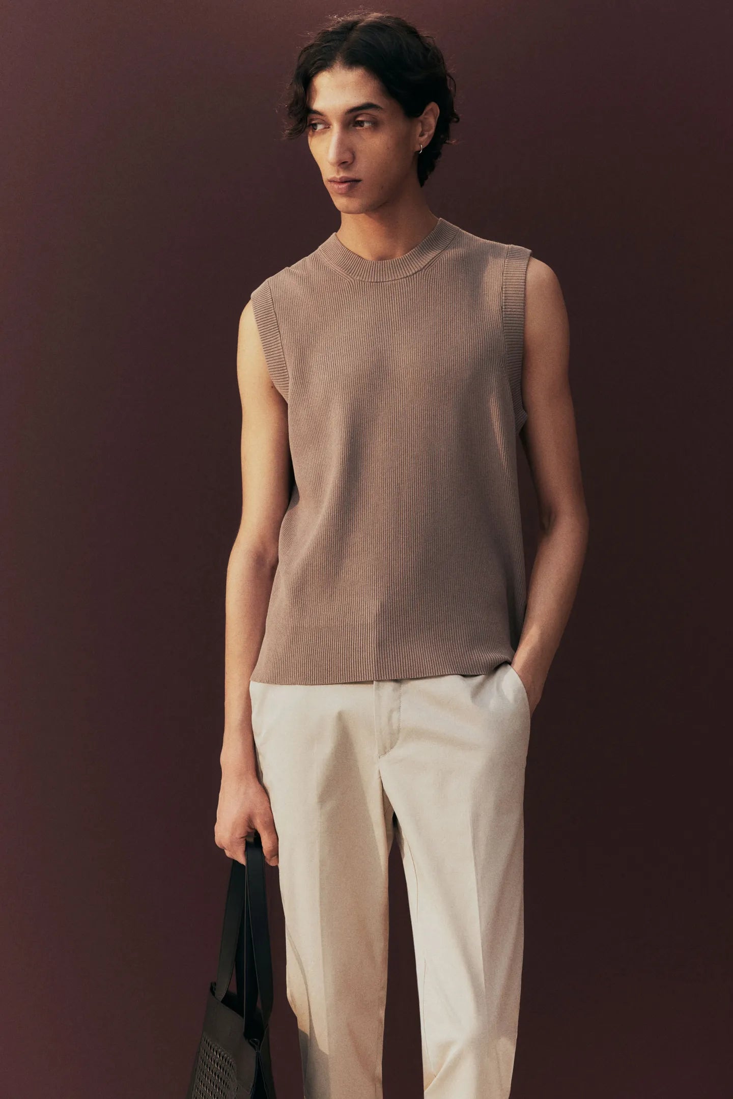 Calça de alfaiataria em Linho slim fit Basic