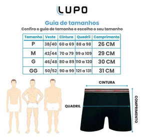 Compre 5 Leve 10 - Kit 10 Cuecas Lupo 100% Algodão - Somente Hoje!!